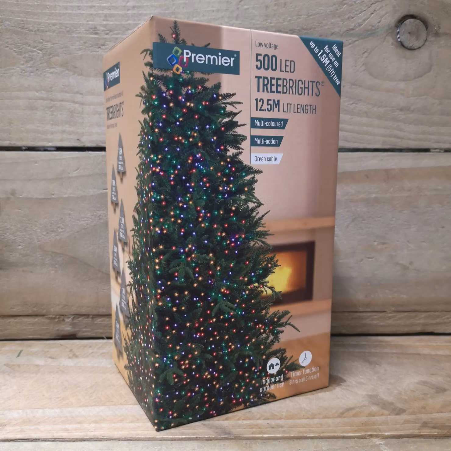 Samuel Alexander 500 LED TreeBrights Christmas String Lights with Timer, Multi-Coloured, 12.5m – 3