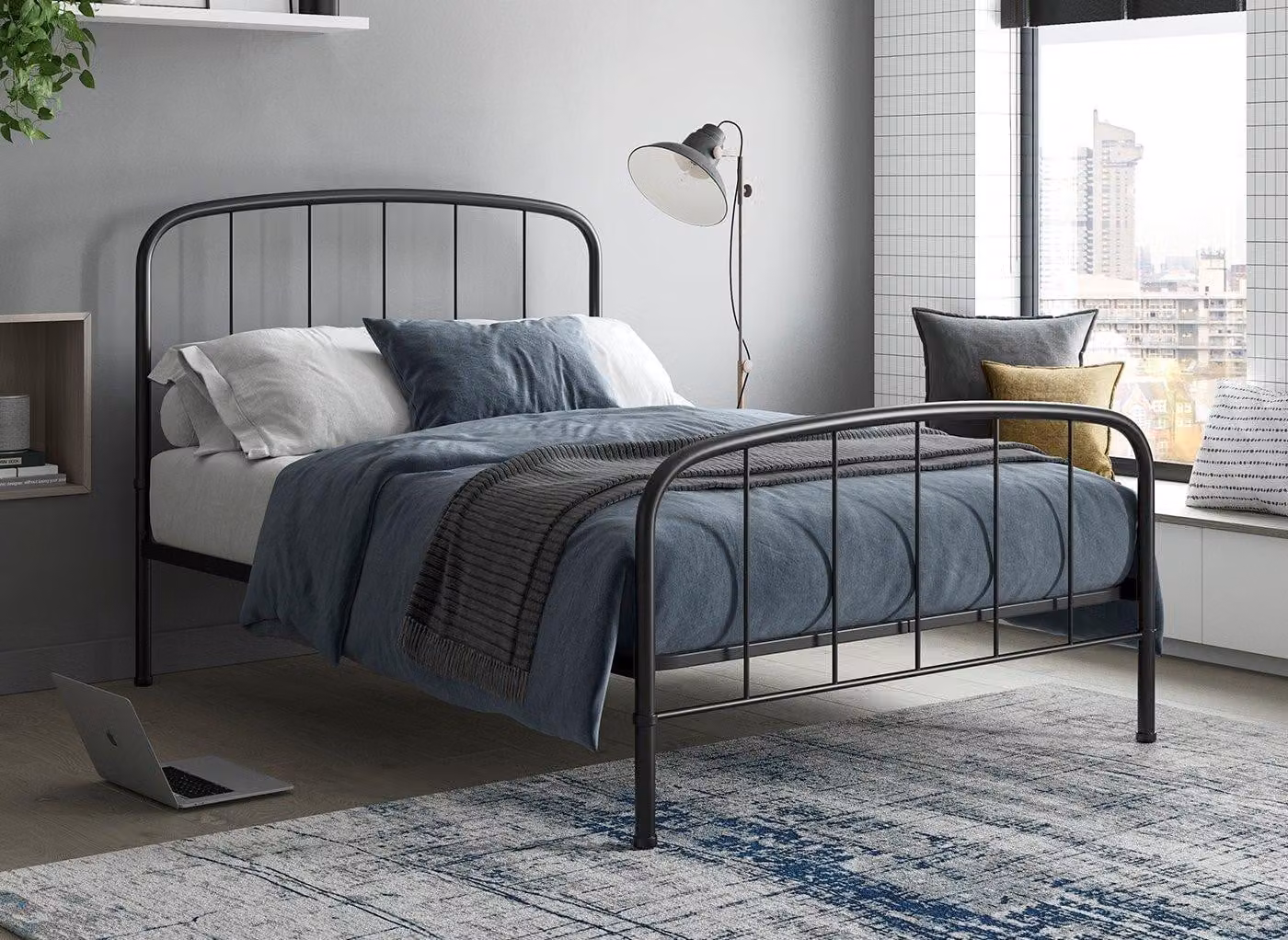 Dreams Westbrook Modern Metal Bed Frame in Black