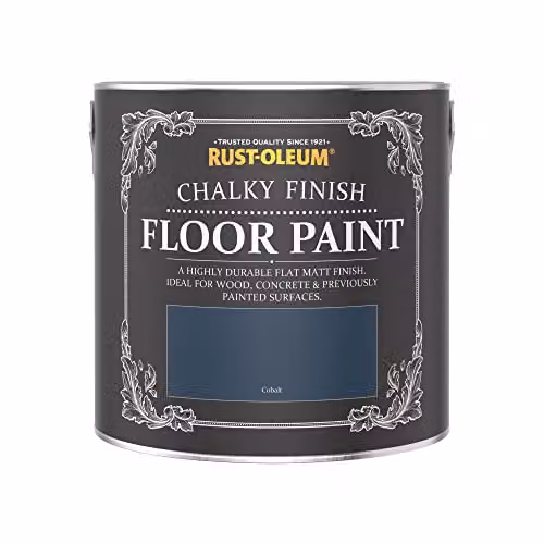 Rust-Oleum Water-Based Scratch-Proof Floor Paint in Matt Finish, Cobalt Blue, 2.5 l – 3