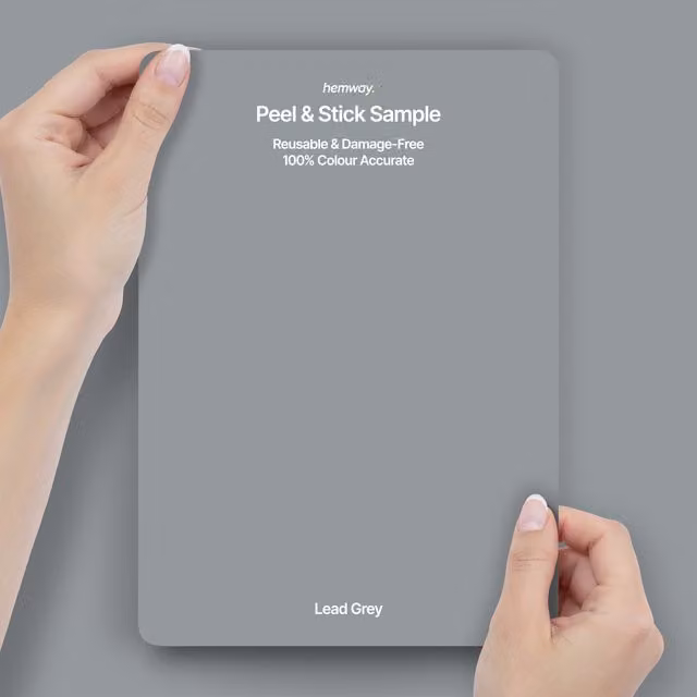 Hemway Interior Paint Sample Peel and Stick Swatch in Lead Grey