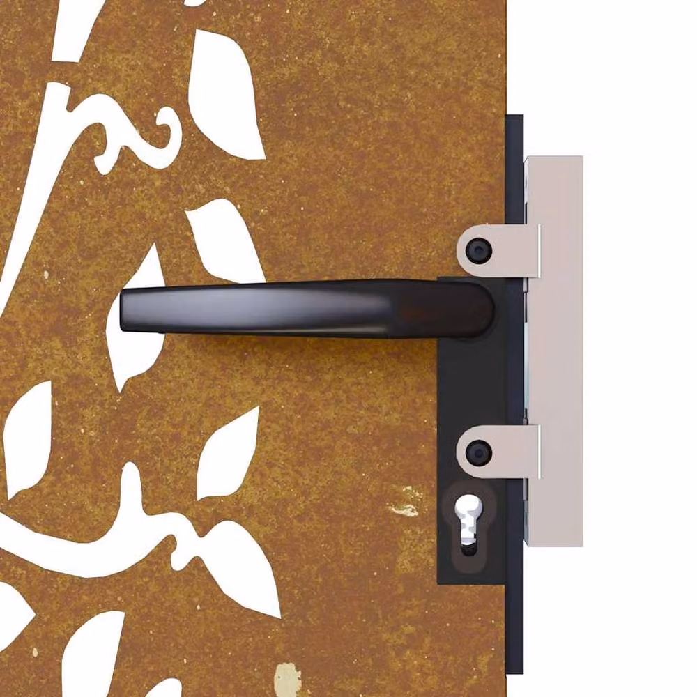 Berkfield Home Beautiful Garden Gate, Corten Steel Tree Design in Brown, W/H: 85 x 150 cm – 4