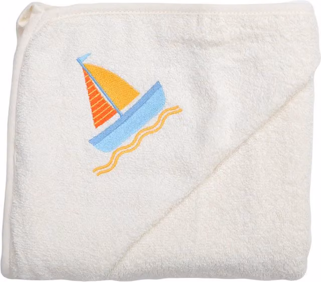 Junior Joy Fluffy Plain Beige Hooded Baby Towel