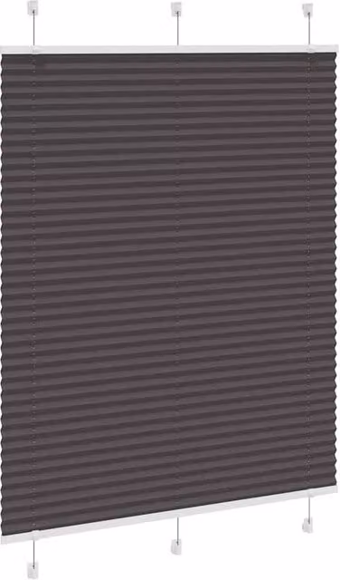 Berkfield Home Single Pleat Black Polyester Blind, W: 110 cm, H: 100 cm – 1