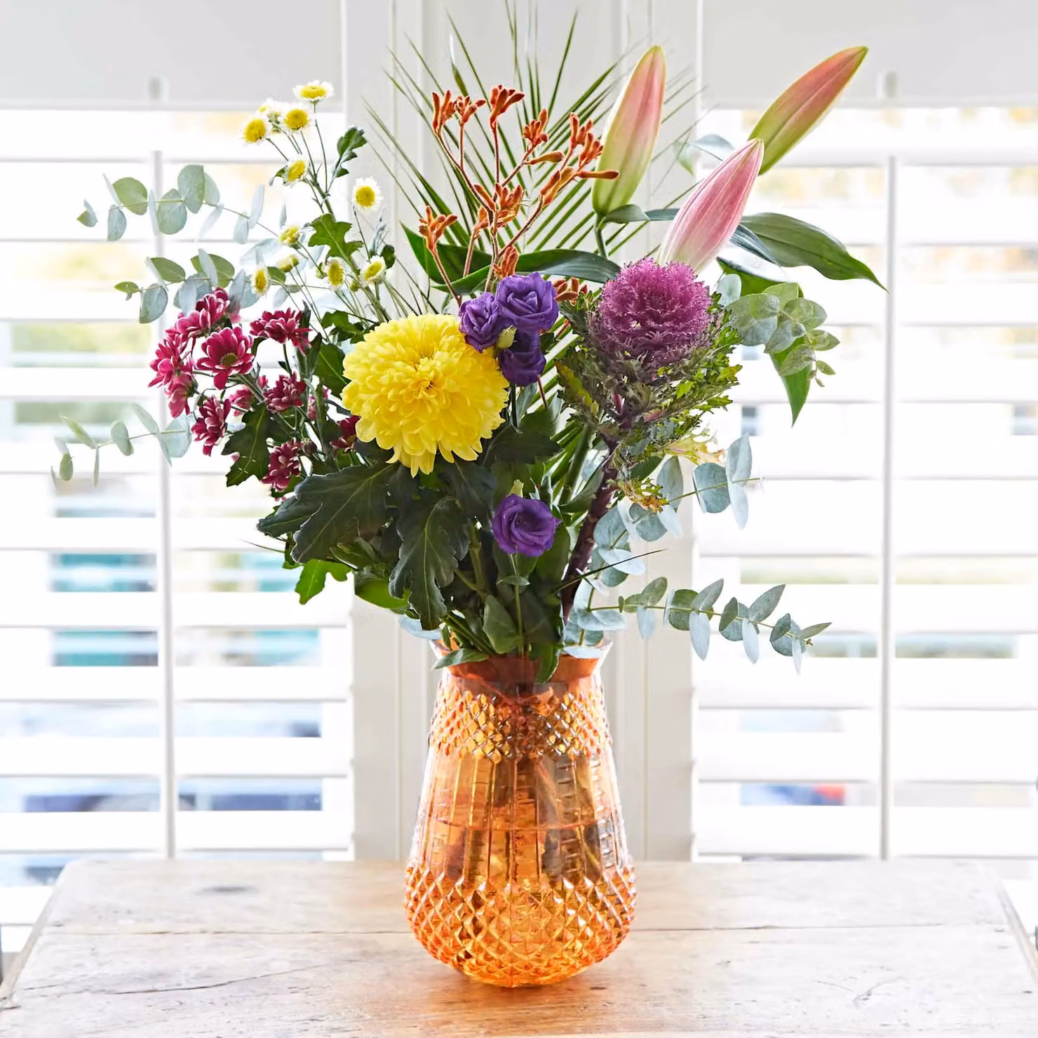 Paper High Orange Recycled Glass Tabletop Vase – 2