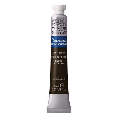 Winsor & Newton Cotman Watercolour Paint, Lamp Black, 8ml – 2