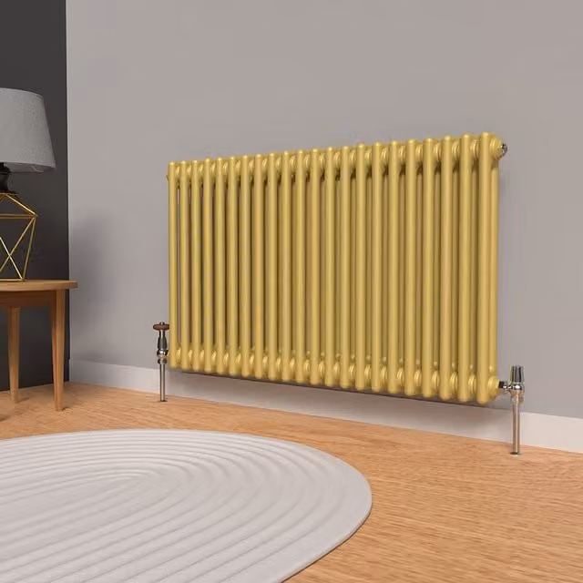 Lux Heat Horizontal Column Radiator in Metallic Gold, W/H: 101 x 60 cm