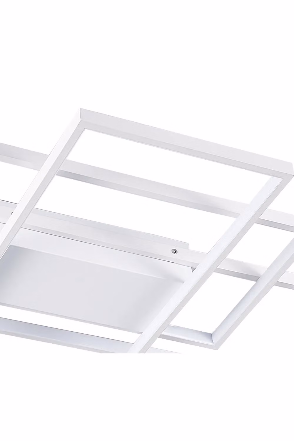 Living and Home Layered Geometric Rectangular LED Flush Mount Ceiling Light in White – 5