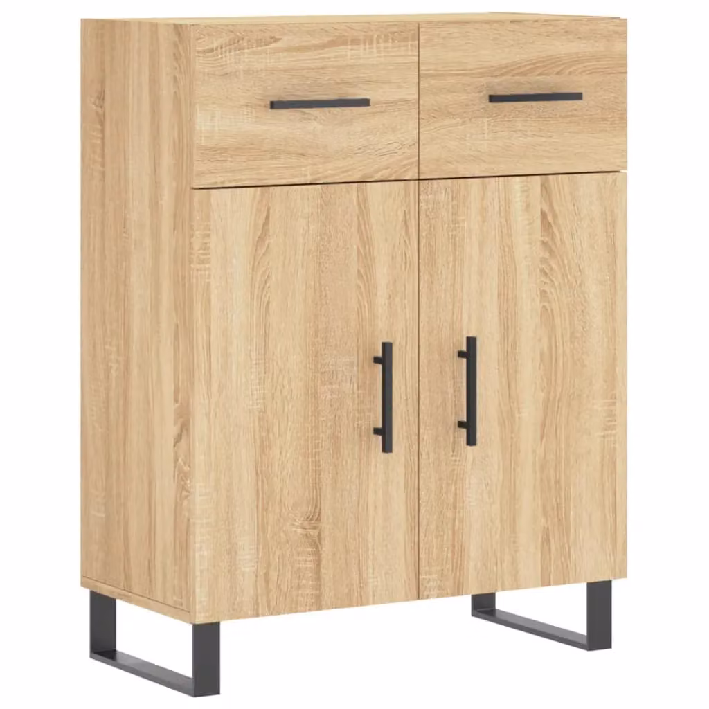 Berkfield Home Sonoma Oak Sideboard in Brown, W/D/H: 69.5 x 34 x 90 cm – 2