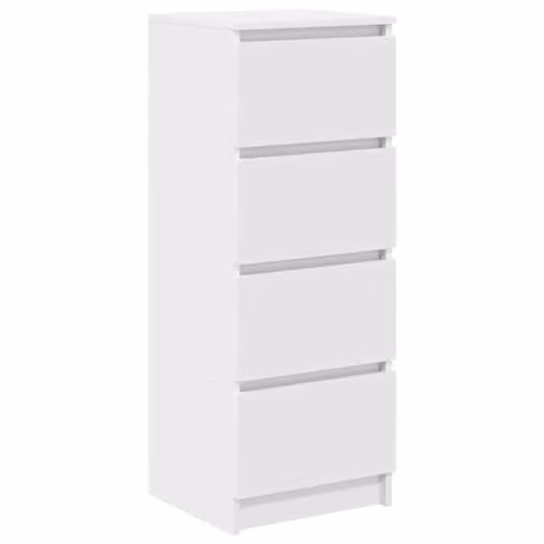 vidaXL White MDF Sideboard, W/D/H: 37.5 x 35.0 x 99.0 cm