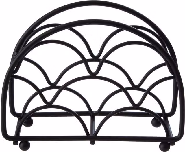 Maison by Premier Vertex Deco Metal Napkin Holder, Black
