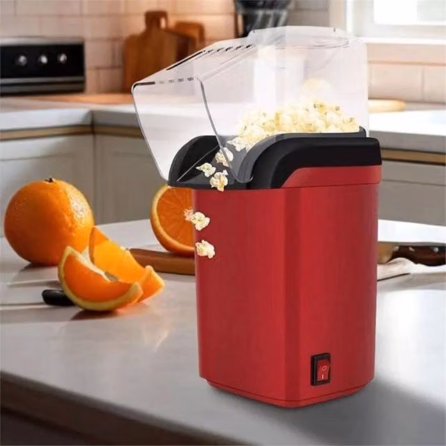 Nordara Hot Air Popcorn Maker Electric Popper 1200W in Red