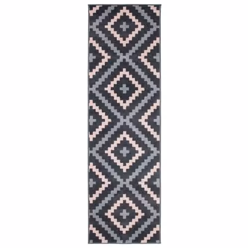 Bravich Texas Hallway Runner in Pink and Grey, W: 60 cm, L: 600 cm – 3