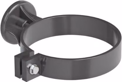 Galeco Industrial Downpipe Clip with Screw, 100mm, Grey