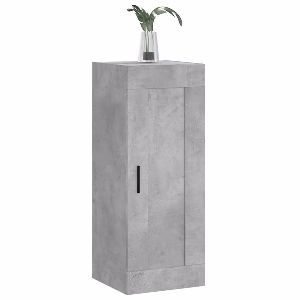 Berkfield Home Wall Mounted Cabinet in Concrete Grey, W/D/H: 34.5 x 34 x 90 cm – 2