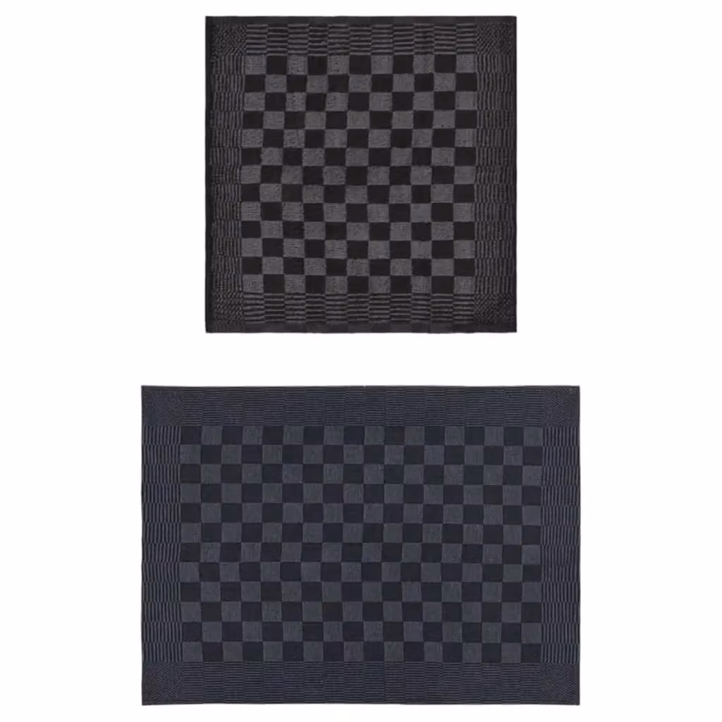 Berkfield Home 10 Piece Cotton Towel Set for Adults in Black, Grey and Multicolour – 2