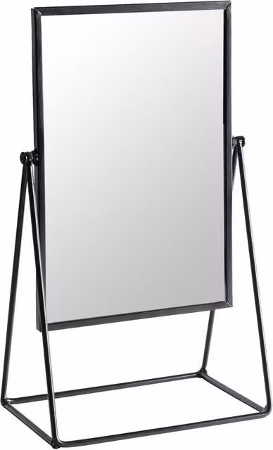 Harbour Housewares Rectangular Tabletop Makeup Mirror in Black, 39 cm – 1
