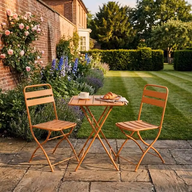 Artemis Home Colourways Vibrant Folding Patio or Balcony Set in Orange – 1