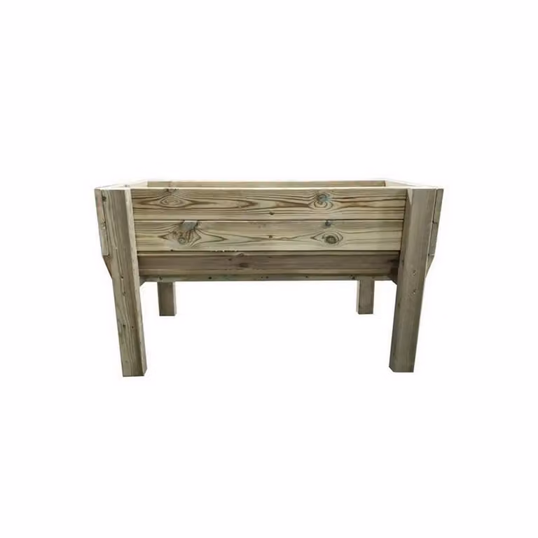 Churnet Valley Garden Furniture Ltd Multi Pack of 3 Wooden Veg Trug Planters in Brown, Width: 150 cm
