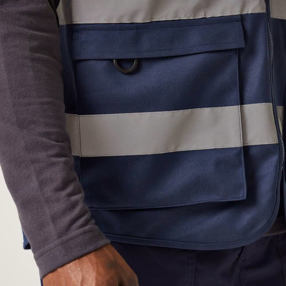 Regatta Men's Hi-vis Executive Polyester Vest in Blue, Size: XXXL – 4