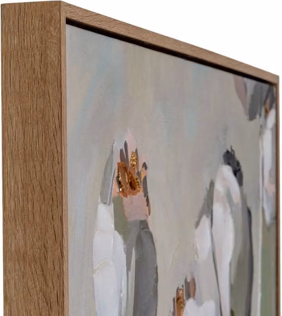 KDMK Silvra Hand Painted Organic Textured Abstract Canvas Wall Art in Brown