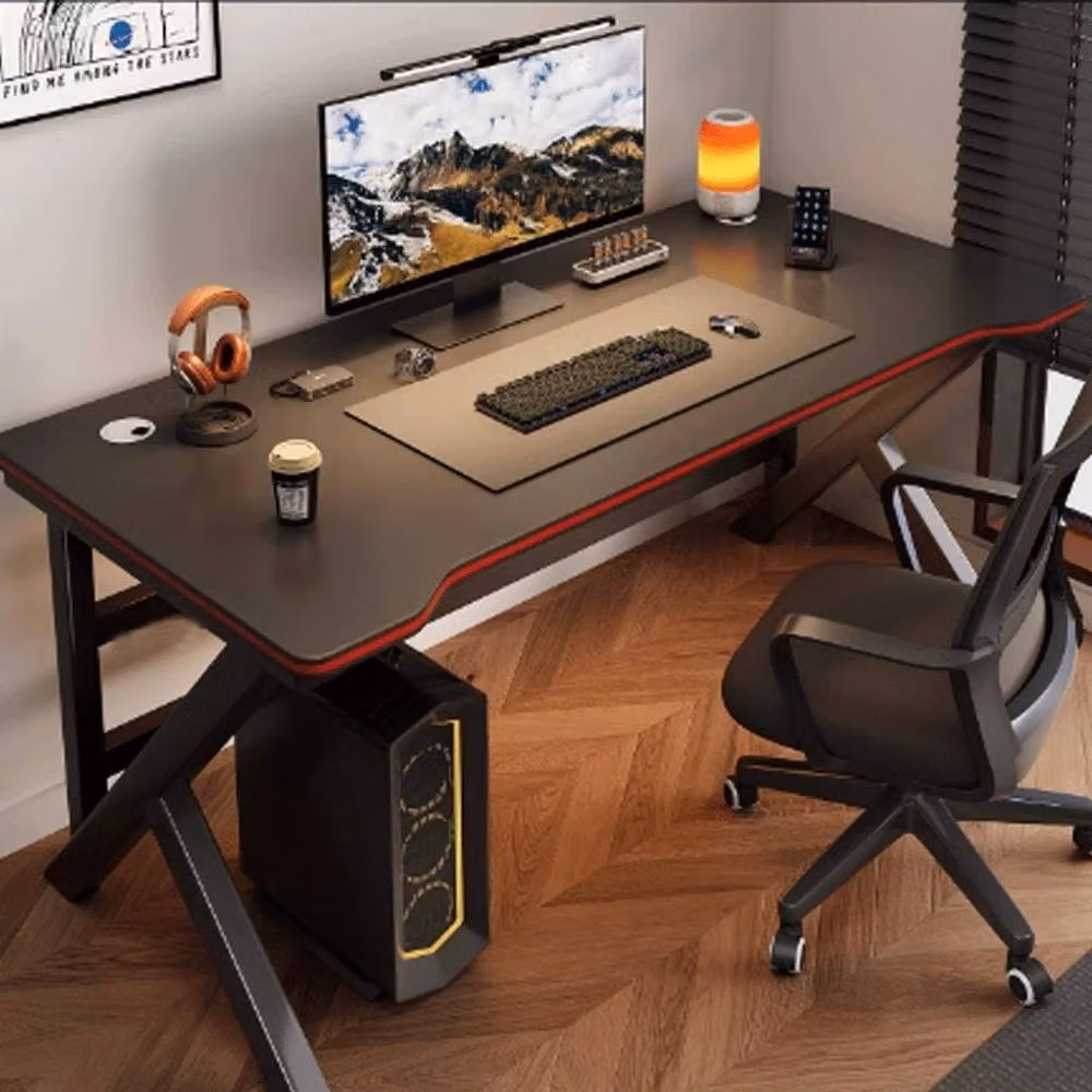 FLAVORA Ergonomic Gaming Computer Desk in Black, Width: 100 cm – 3