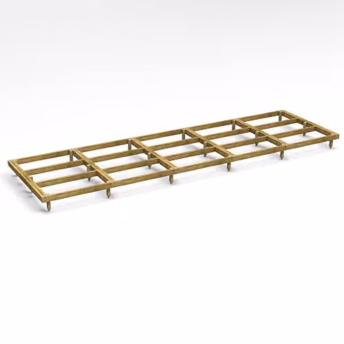 Powersheds Premium Wooden Shed Base with Pressure Treated Tanalised Timber Bearers, Brown