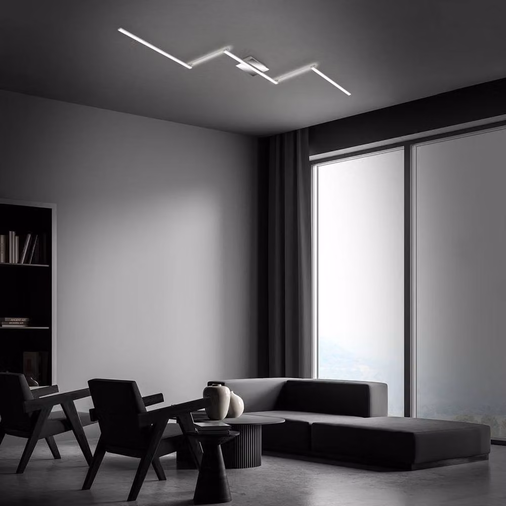 Briloner 24W Adjustable LED Ceiling Light in Chrome and Silver – 4