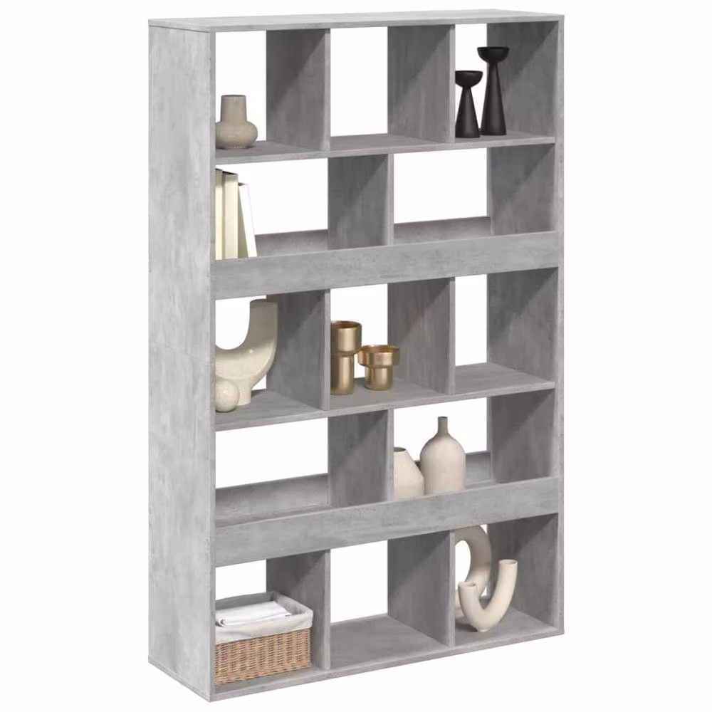 Berkfield Home Concrete Grey Room Divider in Engineered Wood W/D/H: 100 x 33 x 156.5 cm – 3