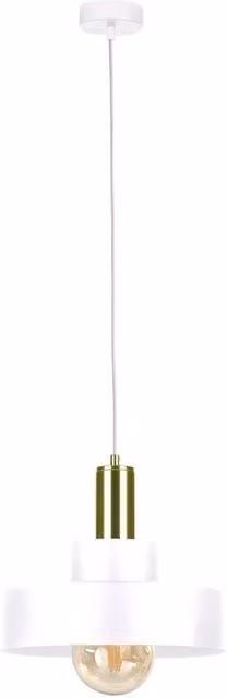 Netlighting Giza Dome Pendant Ceiling Light in White and Gold, Diameter: 30 cm, E27