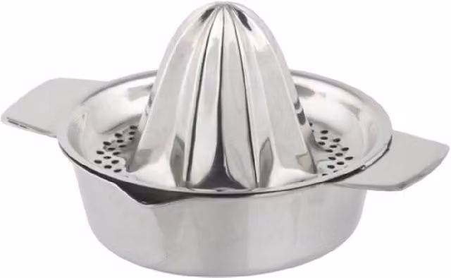 Gefu Stainless Steel Citrus Press with Sieve and Pouring Spout in Silver