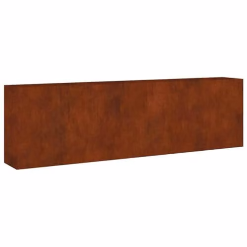 vidaXL Corten Steel Raised Bed in Brown, W: 280 cm, D: 40 cm, H: 80 cm – 1