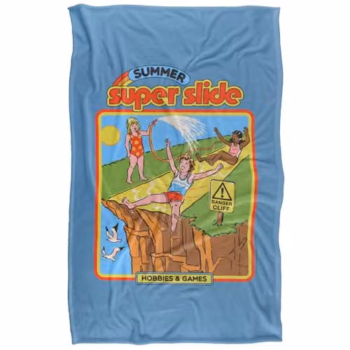Steven Rhodes Summer Super Slide Silky Touch Super Soft Fleece Throw Blanket, Multicolour, W/D/H: 91 x 147 cm – 5
