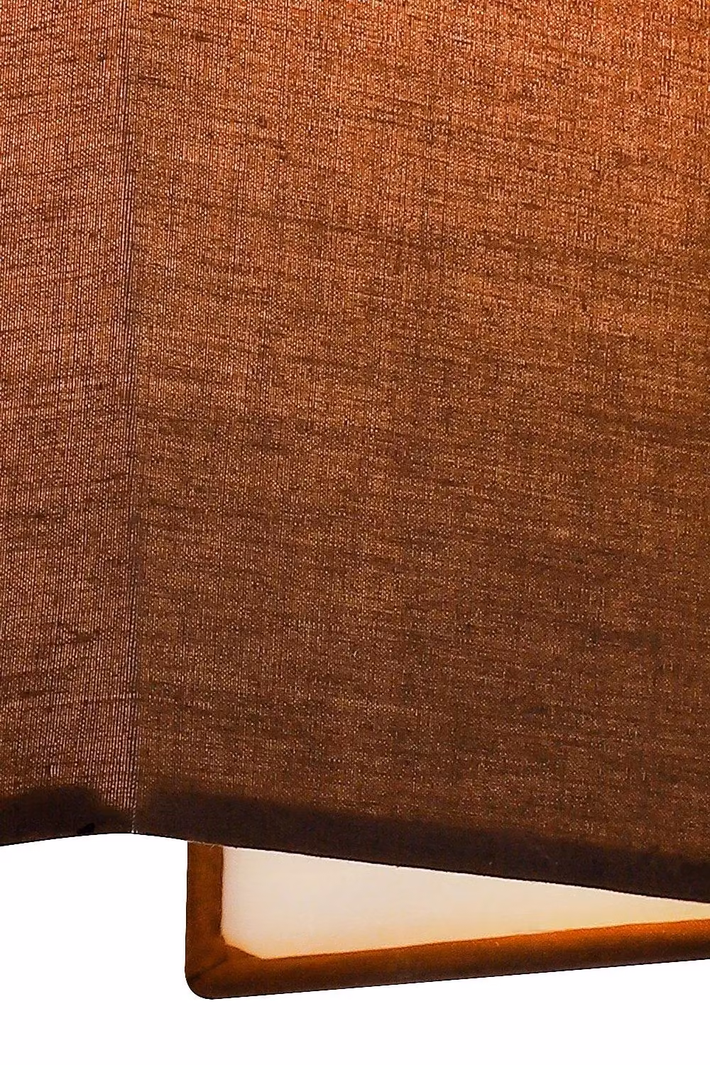 Harper Living Brown Rectangular Fabric Wall Wash Light with Switch and E27 Socket – 3