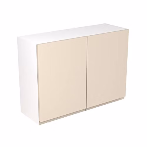 Kitchen Kit Cashmere Matt Bridging Wall Cabinet with J-Pull Doors, W: 100 cm, H: 72 cm, D: 33 cm