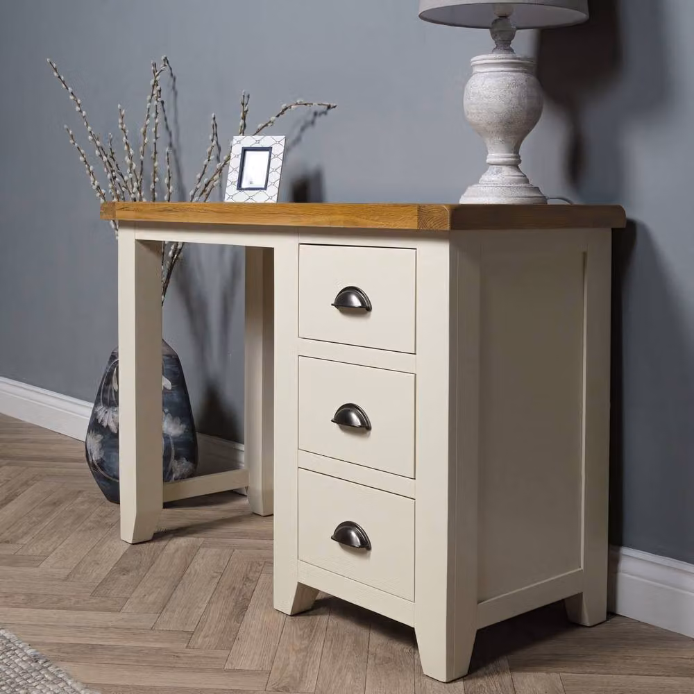 Elm Home And Garden White Painted Oak Dressing Table – 3