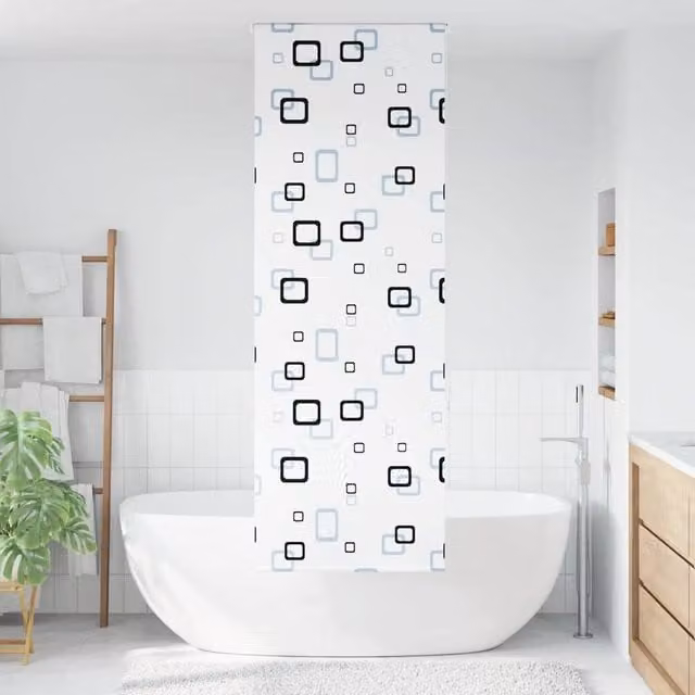 Berkfield Home White Opaque Shower Roller Blind, W/H: 80 x 240 cm