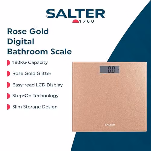 Simpa Digital Bathroom Scale in Gold with LCD Display and 180kg Capacity – 2