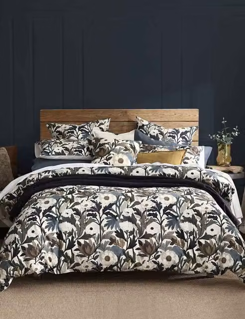MM Linen Harriet Floral Pure Cotton Bedding Set, Multicolour, Super King Size