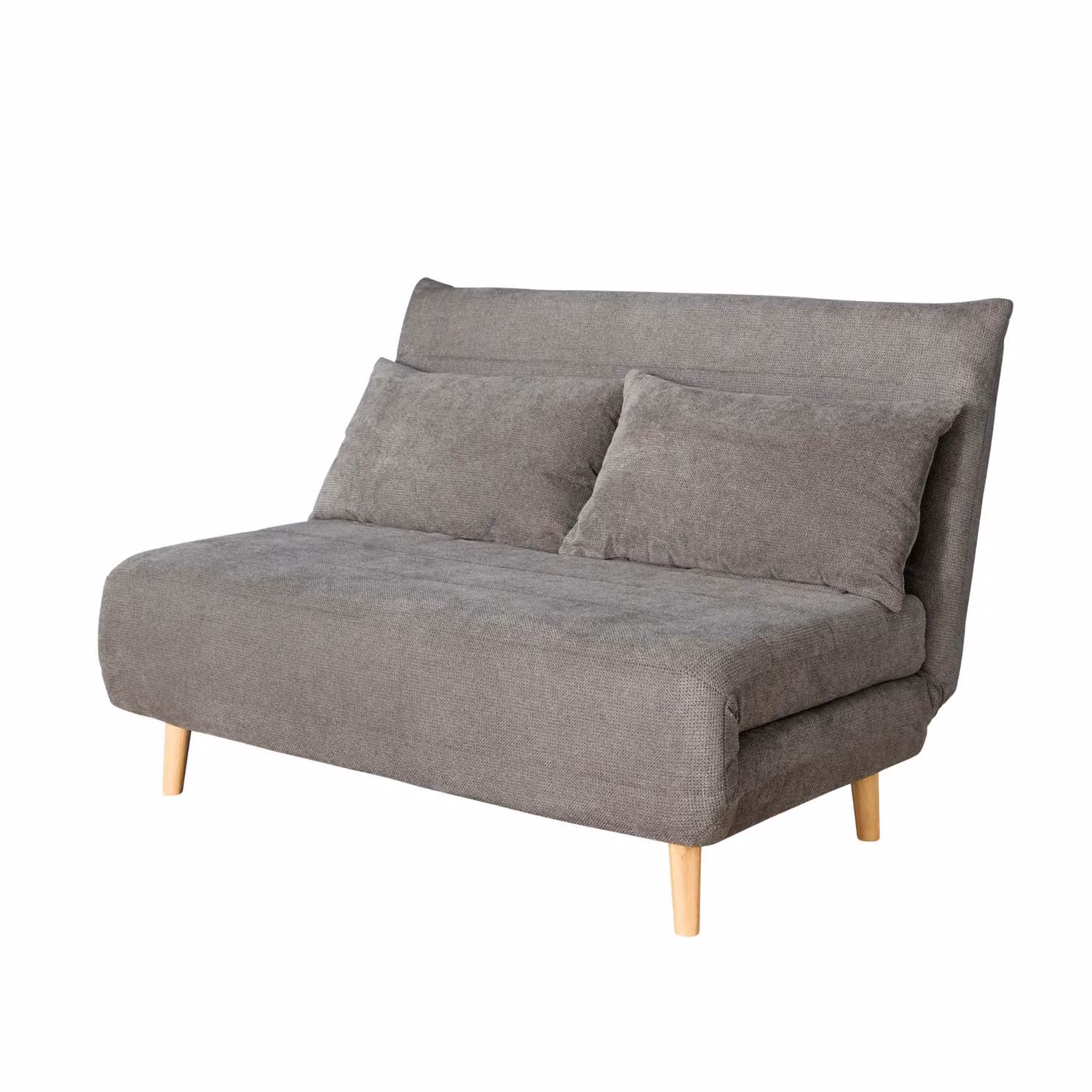 Home Source Click Clack Double Sofa Bed Sleeper in Grey Fabric, W/D/H: 120 x 190 cm – 2