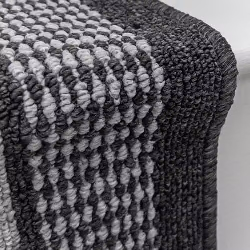 runrug Promenade Hardwearing Stair Runner Rug, Grey, W: 80 cm, L: 570 cm – 5
