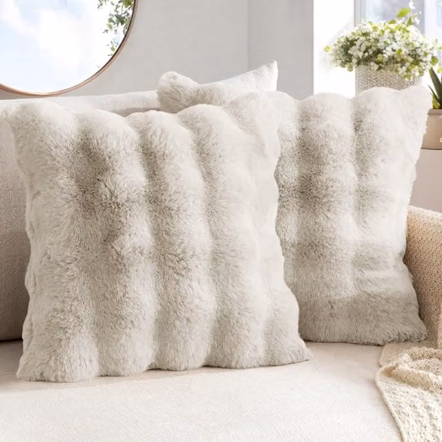 Sweet Dreams Luxury Supersoft Faux Fur Square Cushion, 56 x 56 cm