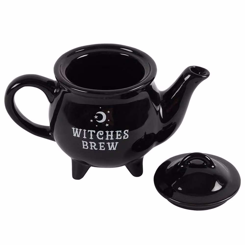 Uniqueful Witches Brew Black Ceramic Teapot, 550ml – 2