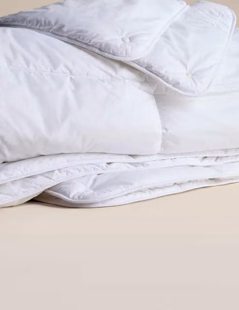 M&S Luxury 13.5 Tog 3-in-1 All Seasons Duvet, White Microfibre Down Alternative