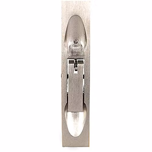Loops Lever Action Flush Door Bolt with Flat Keep Plate, Silver, 204 x 20.4 mm