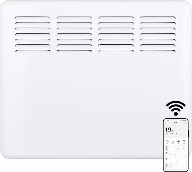 MYLEK Smart App Wifi Electric Panel Heater with 24/7 Timer, 1kW, White – 1