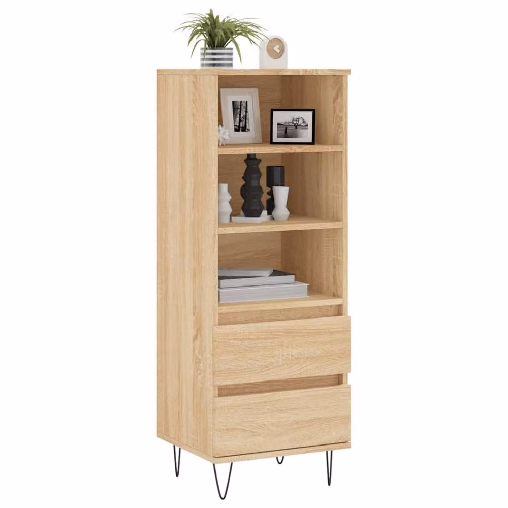 Berkfield Home Highboard in Sonoma Oak, Brown, W/D/H: 40 x 36 x 110 cm – 3