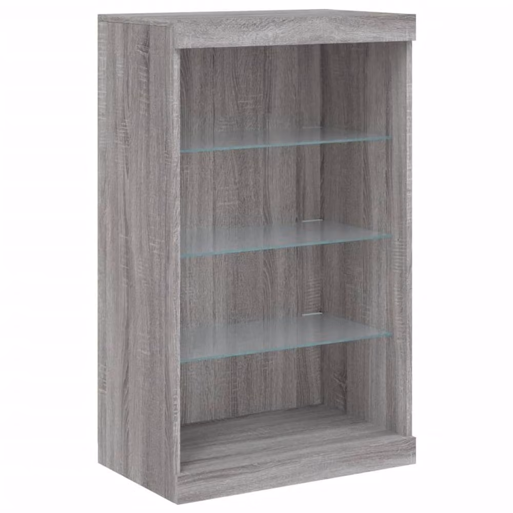 Berkfield Home Modern Grey Sonoma Sideboard with Integrated LED Lights, W: 181.5 cm, D: 37 cm, H: 100 cm – 5