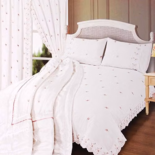 Rapport Home Sophie Polycotton Floral Duvet Cover and Pillowcase Set in White, W: 140 cm, H: 200 cm – 1