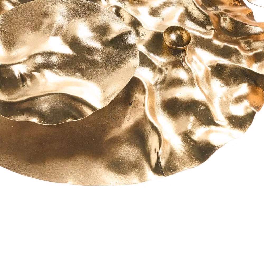 Wyld and Coco Gold Abstract Metal Hanging Wall Decor – 3