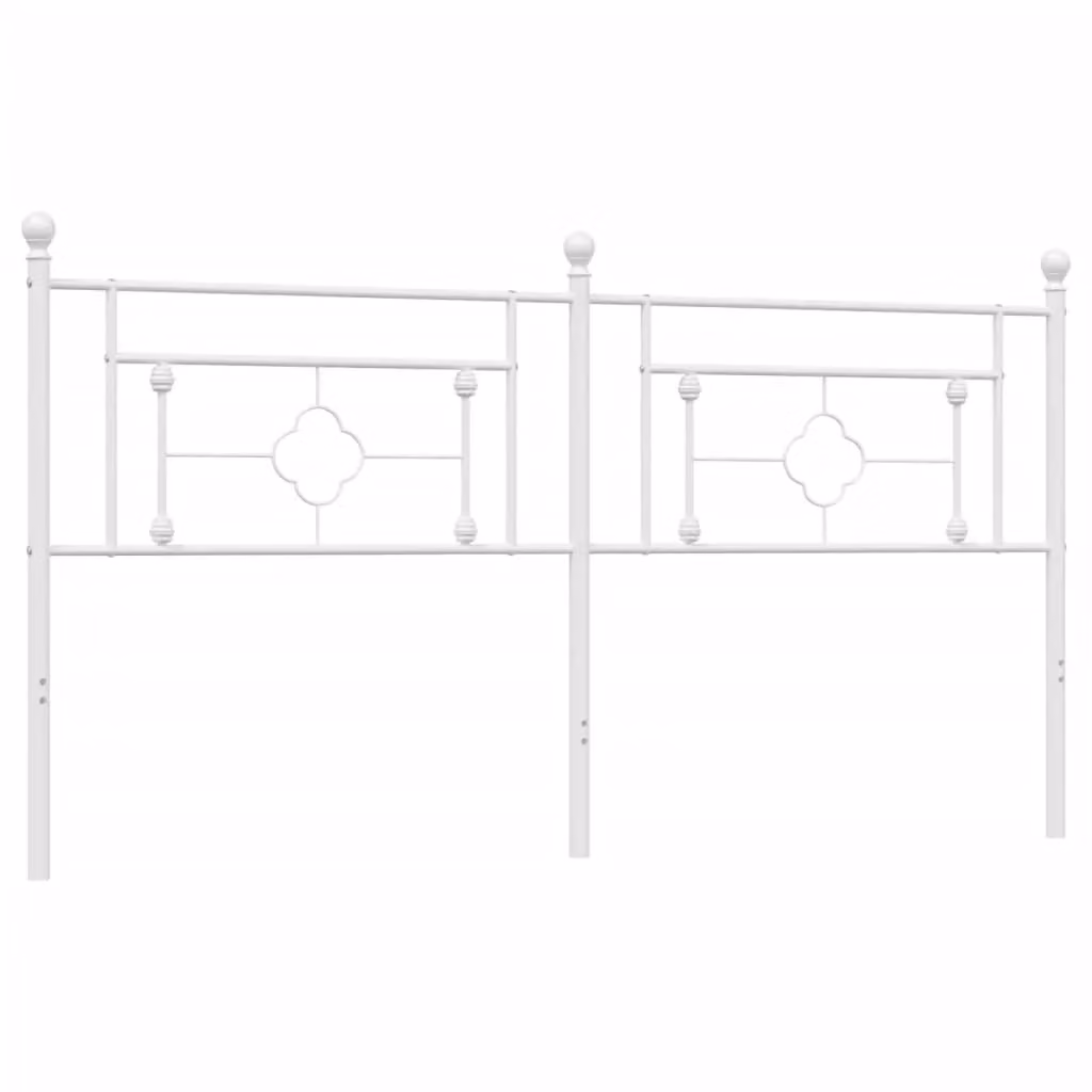 Berkfield Home Classic Metal Headboard in White, Width: 180 cm – 2